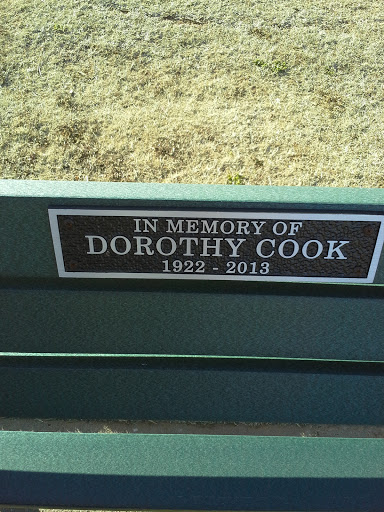 Cook Memorial Bench