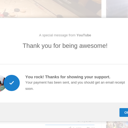 Thank you message from the creator