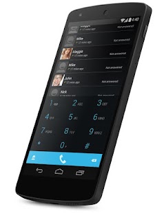 ExDialer Android KitKat Dark - screenshot thumbnail