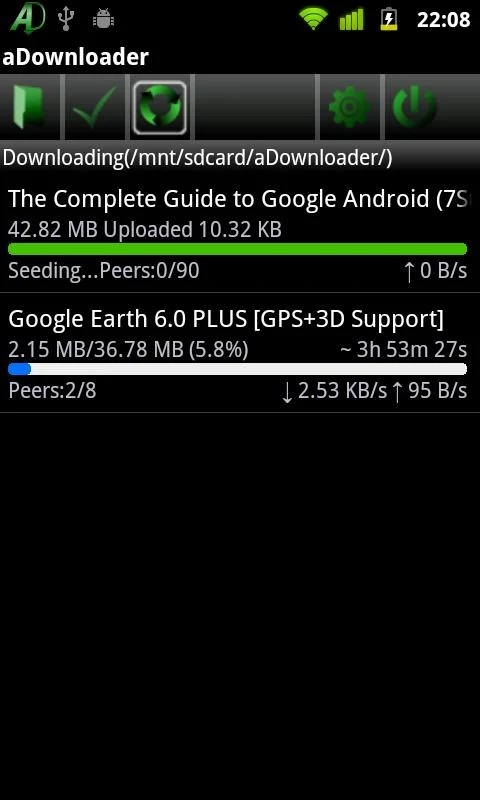aDownloader - screenshot