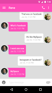 EvolveSMS Theme Pink Material Screenshots 0
