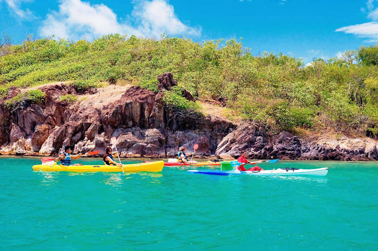 Kayaking in l'Anse Michel: Canoeing and kayaking are some of the best ways to explore the coastline of Martinique.