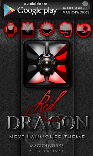 【免費娛樂App】Red Dragon Clock Widget-APP點子