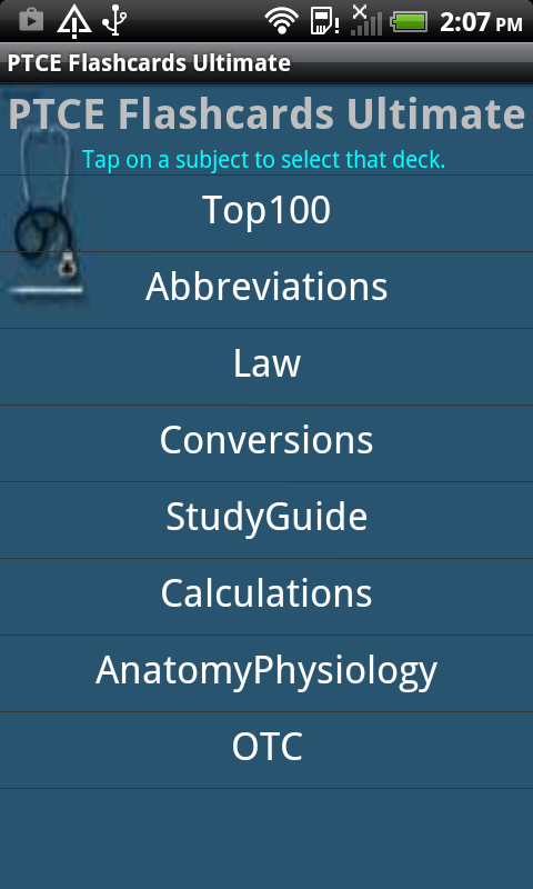 PTCE Flashcards Ultimate Screen 1