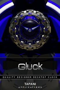 Blue Clock WIDGET GLUCK - náhled