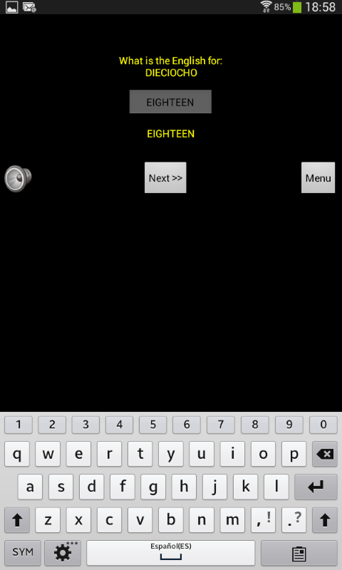 Linkword Spanish EU Beginners+ Screen 2