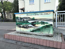 Graffiti-Bild der Elsterbrücke Ruhland