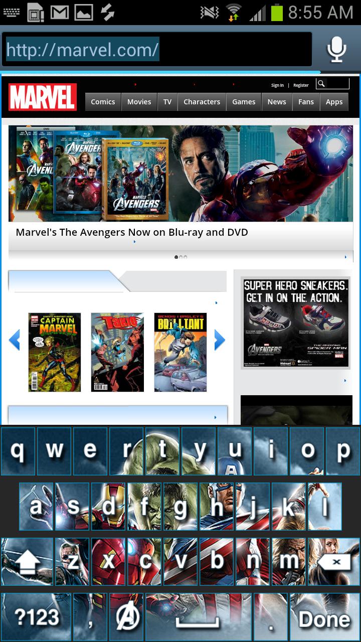 Avengers Keyboard Skins Screen 2