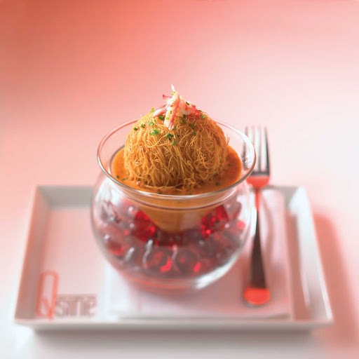 Qsine Lava Crab - An artfully prepared Lava Crab dish at Celebrity Cruises's Qsine restaurant. 
