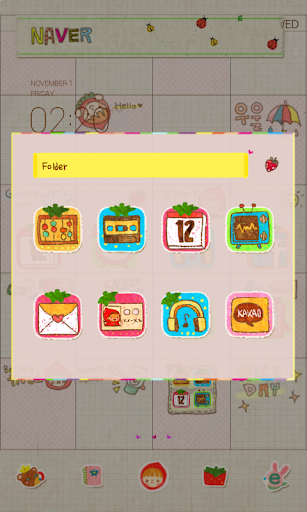 【免費個人化App】Strawberry Dodollauncher theme-APP點子