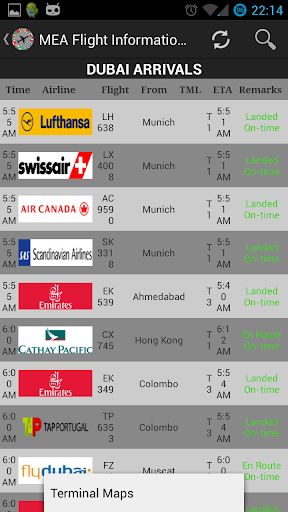 【免費旅遊App】MEA Flight Information English-APP點子