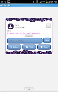 Free Download GO SMS - Dark Glitter 2 APK for Android
