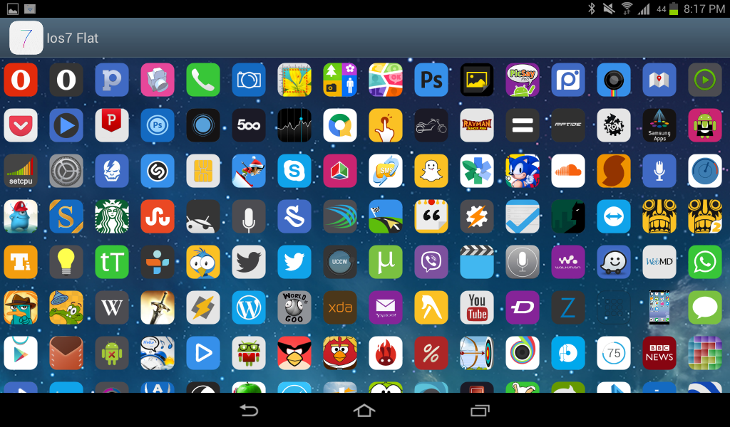 Ios7 Flat (APEX NOVA GO THEME) - screenshot