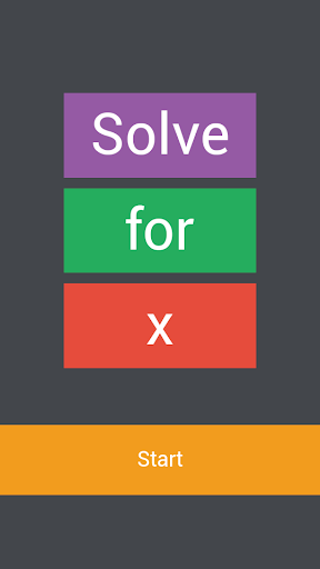 Solve for x