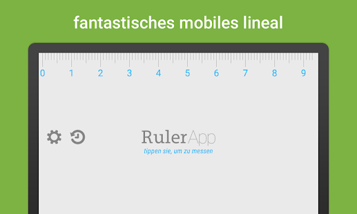 Android-Anwendung Ruler App – Measure length in inches + centimeters Screenshot