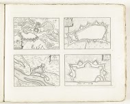 Plattegronden van Breisach, Neuss, Germersheim en Kaiserswerth, ca. 1702