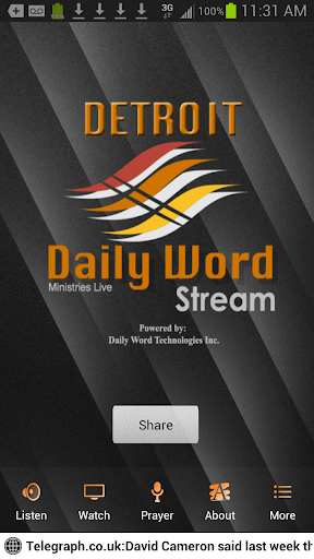 Detroit Daily Word Stream App