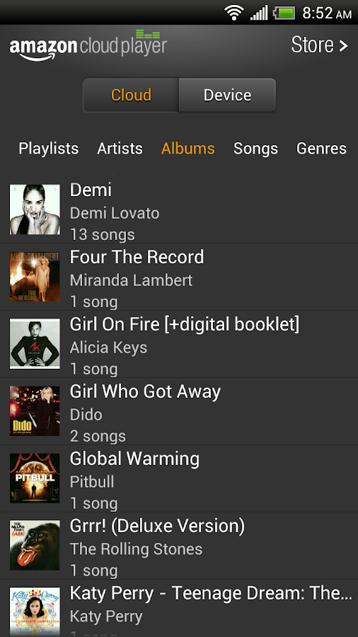 where does amazon music download to android
