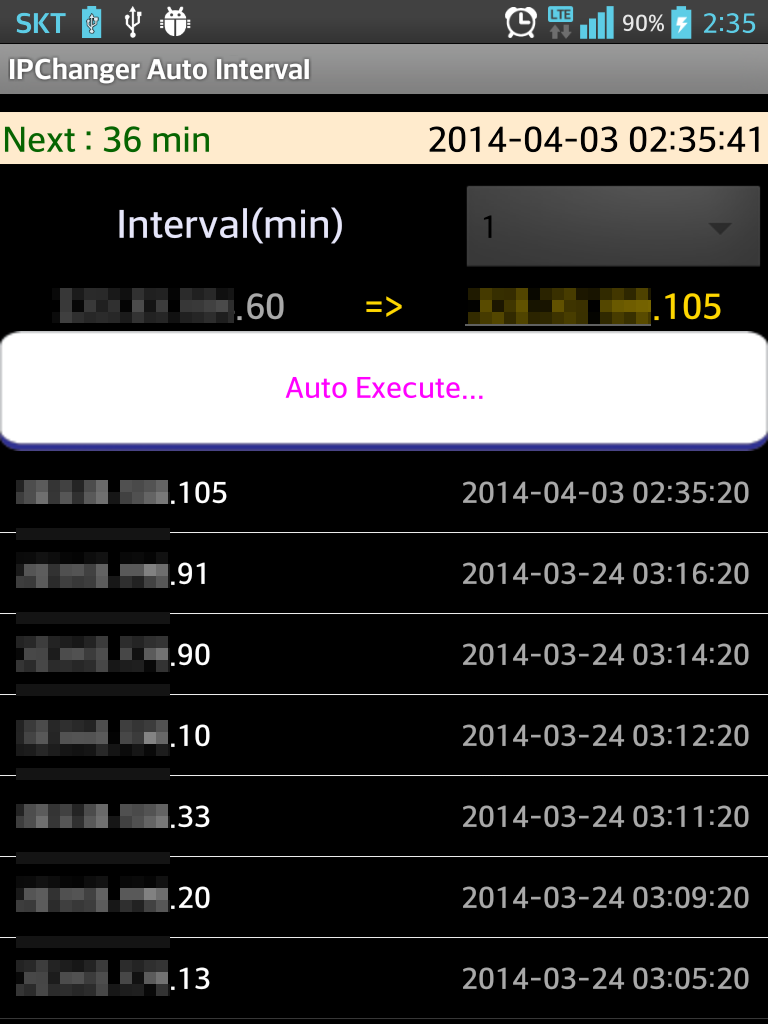 IP Change,Interval,Auto Screen 1