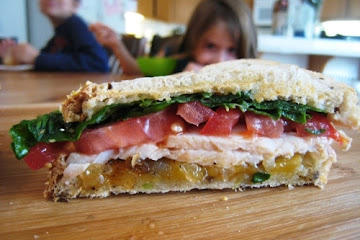 Turkey Cheddar Melt with Grilled Onions and Spicy Mayo