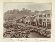 Schepen in de binnenhaven van Singapore