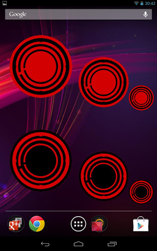 Red Circle Clock Widget