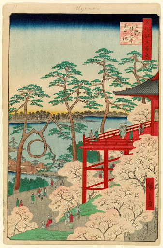 Kiyomizu Hall and Shinobazu Pond at Ueno, No. 11 in One Hundred Famous Views of Edo
