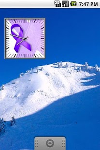 Download Purple Awareness Ribbon Clock APK for Android