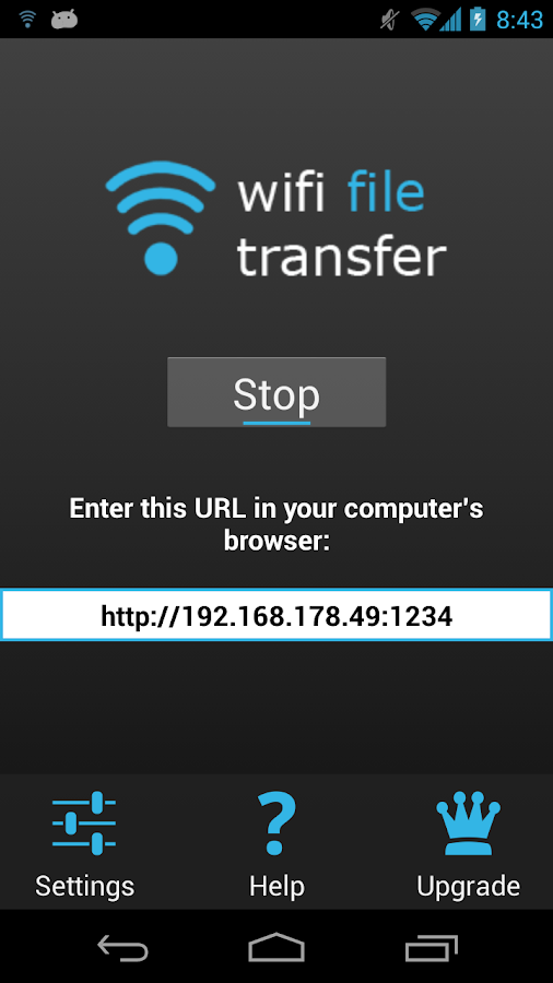 WiFi File Transfer - screenshot