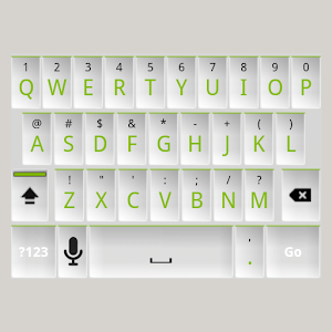 White and Green Keyboard Skin