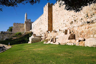 The Tower of David is an ancient citadel located near the Jaffa Gate entrance to the Old City of Jerusalem.