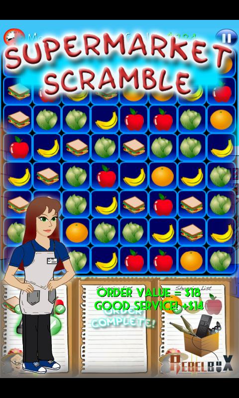 Android application Supermarket  Scramble screenshort