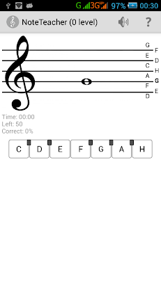 NoteTeacher - read sheet music screenshot