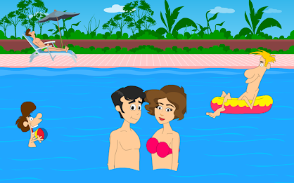 Casual Swimming Pool Kissing 2 poster 6