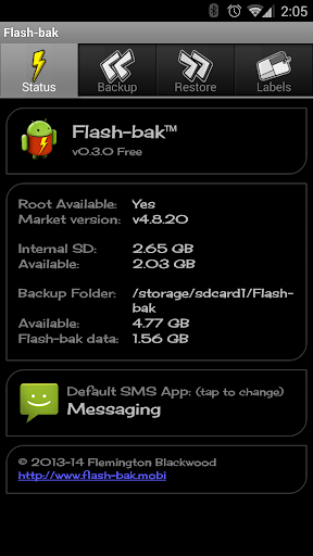 Flash-bak Backup Restore