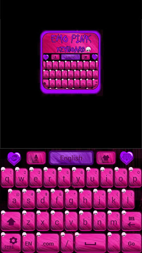 【免費個人化App】Emo Pink Go Keyboard-APP點子