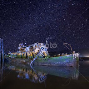 Tugboat by Jim Harmer - Transportation Boats