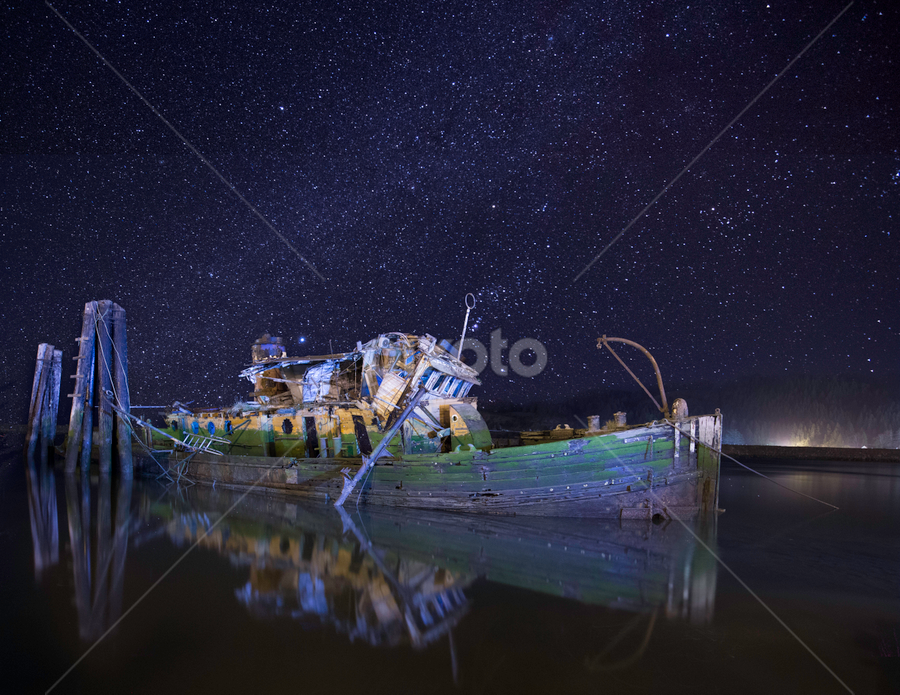 Tugboat by Jim Harmer - Transportation Boats