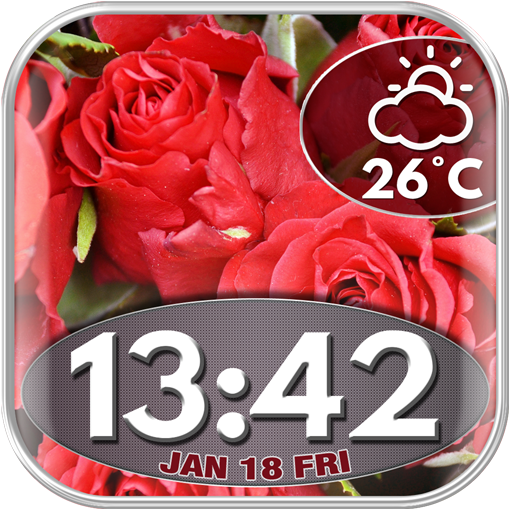 玫瑰時鐘和天氣小工具 天氣 App LOGO-APP開箱王