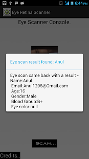 Eye Retina Scanner. Screenshots 1
