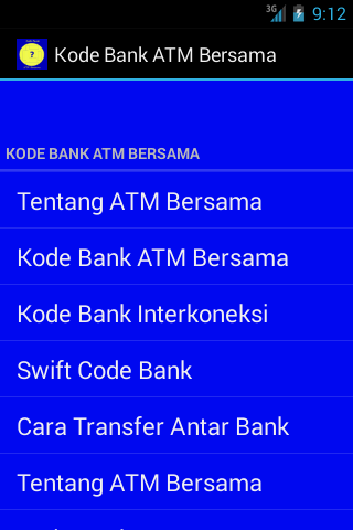 Kode Bank ATM Bersama