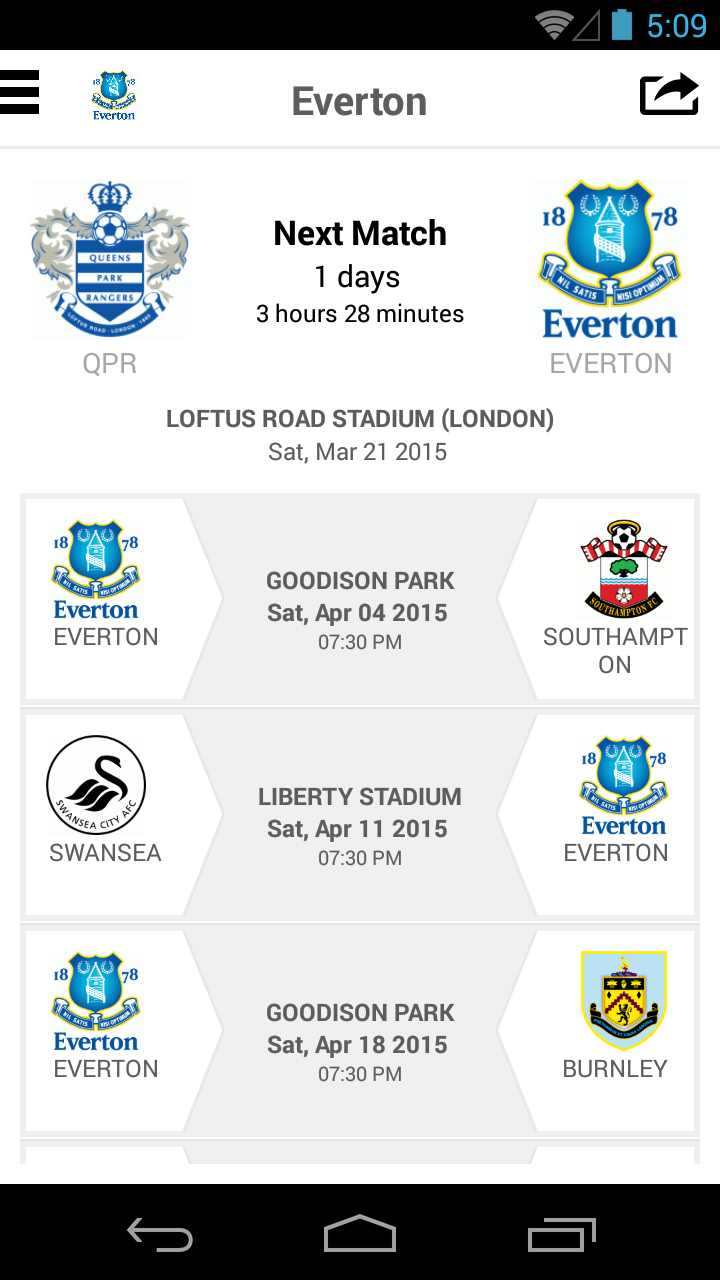 LIVE &amp; Unlimited for Everton Screen 2