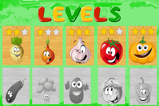 Cute Vegetables Puzzle Game