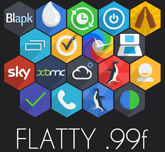 Flatty - A Flat Hex Icon Pack - screenshot thumbnail