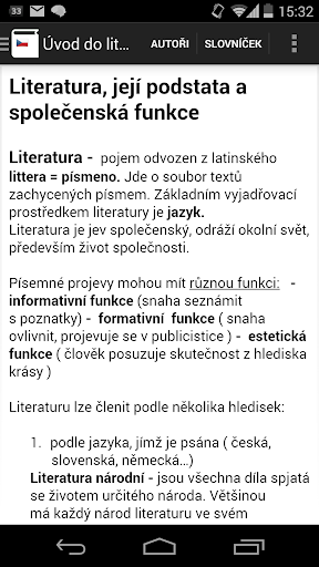 Český Jazyk - Literatura 1