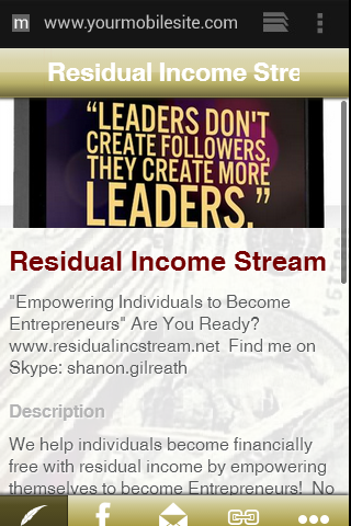 Residual Income Stream