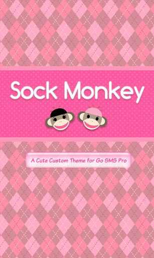 Sock Monkey Pink SMS Theme