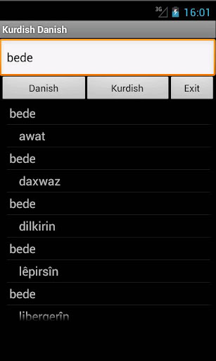 Danish Kurdish Dictionary