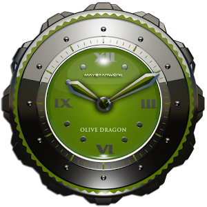 Dragon Clock widget olive