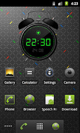 Alarm clock black style poster 1
